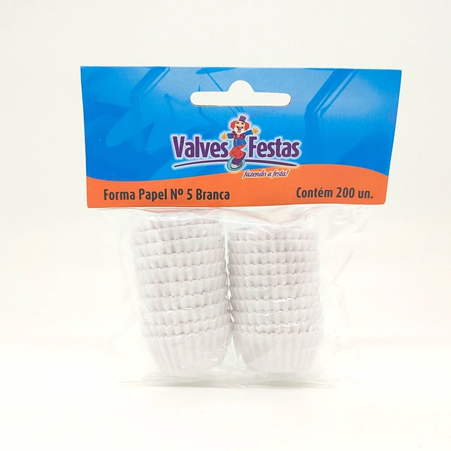 Forma De Papel Valves Festas N°5 Branca 200und