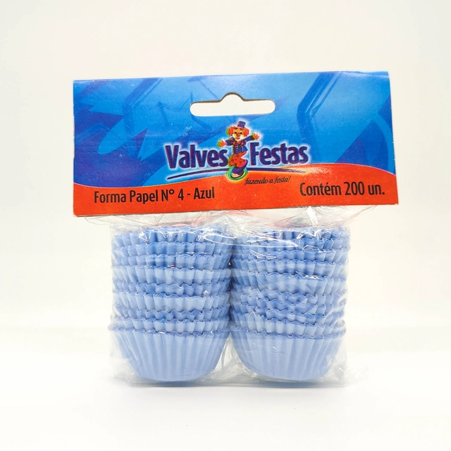 Forma De Papel Valves Festas Azul N°4 200und