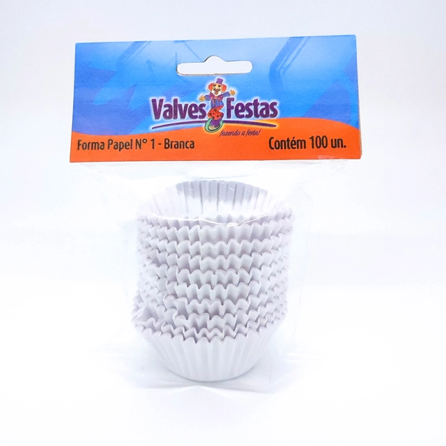 Forma De Papel Valves Festas Branca N°1 100und