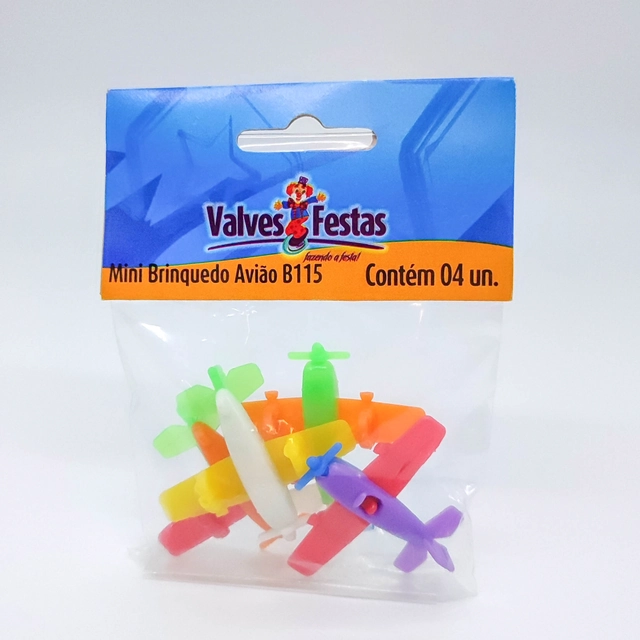 Mini Brinquedo Aviões B 115 Valves Festas 4u
