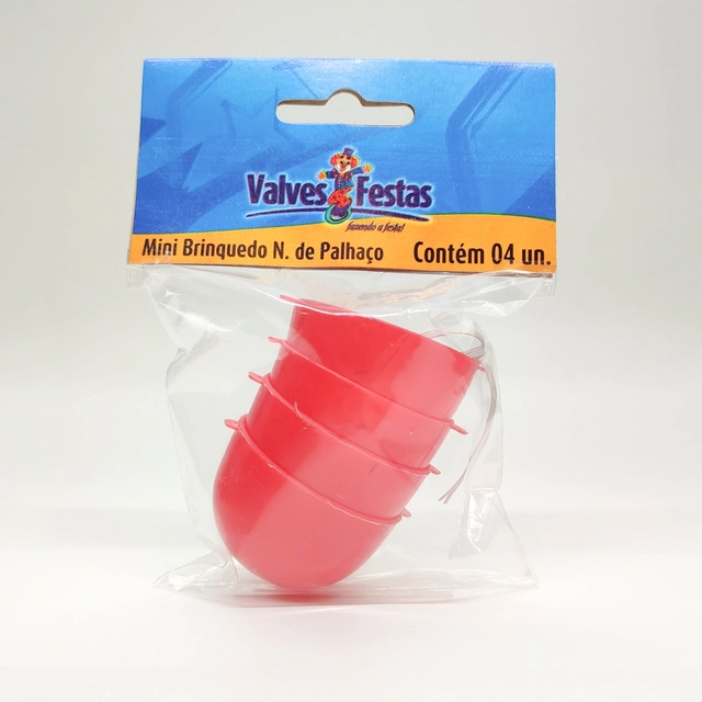 Mini Brinquedo Nariz De Palhaço Valves Festas 4u