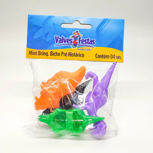 Mini Brinquedo Bicho Pré Histórico Valves Festas 4u