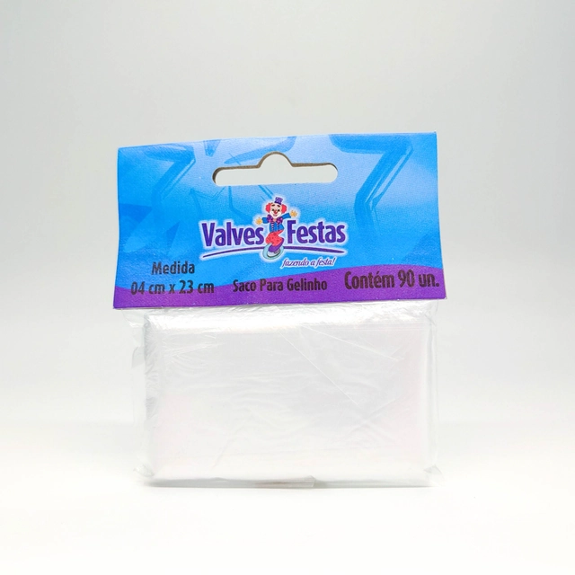 Saco Para Geladinho Valves Festas 04x23cm 90u