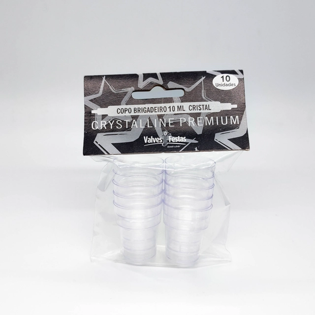 Copo Brigadeiro Valves Festas Cristal 10mlx10u