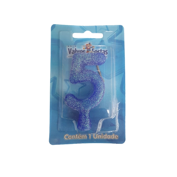 Vela Super Numero Azul N 05