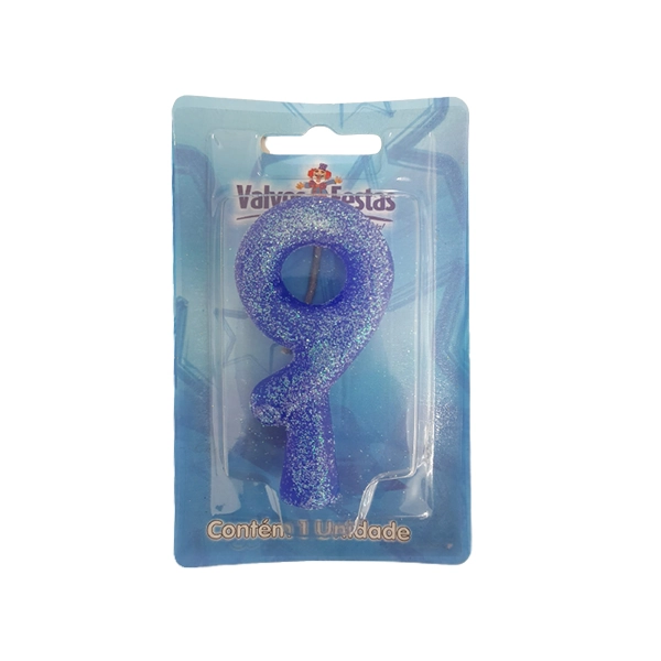 Vela Super Numero Azul N 09