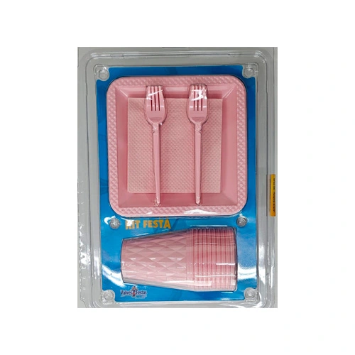 Kit Plast.valves Festas Festa Rosa Candy Un
