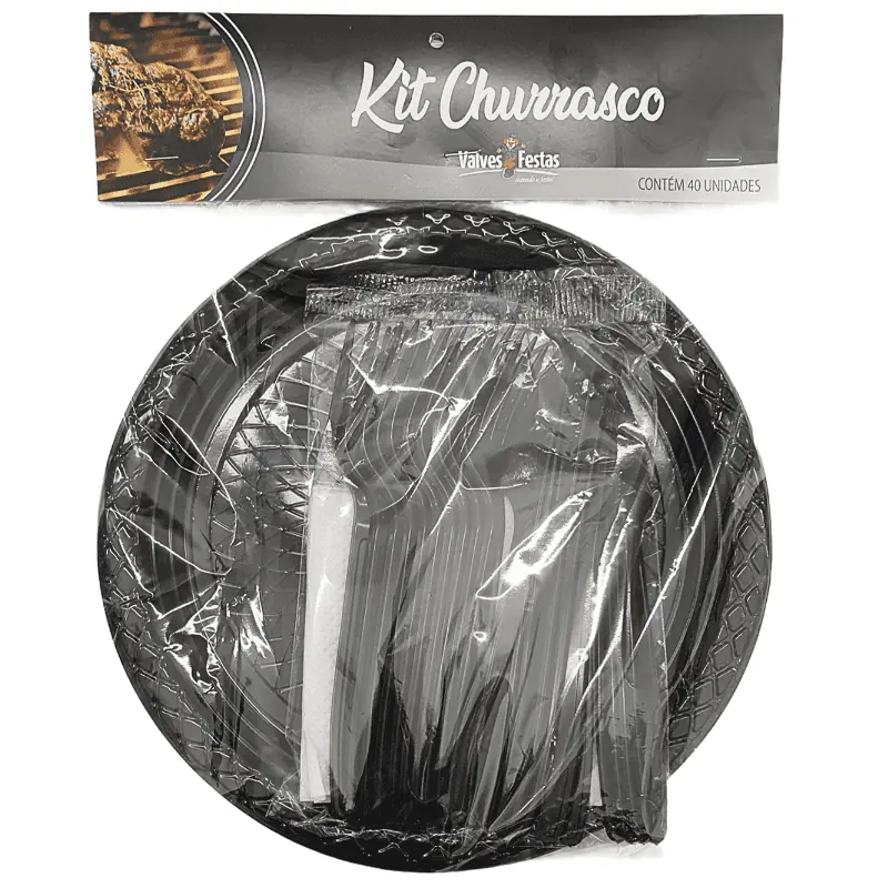 Kit Churrasco Valves Preto