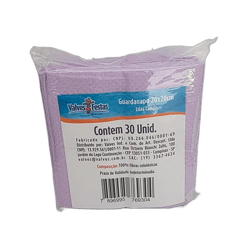 Guard.valves Festas Lilas Candy 20x20cm 30un