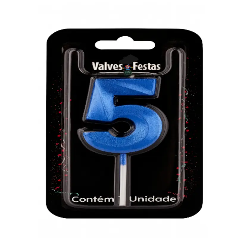 Vela Valves Mini 3d Metalizada Azul N.5