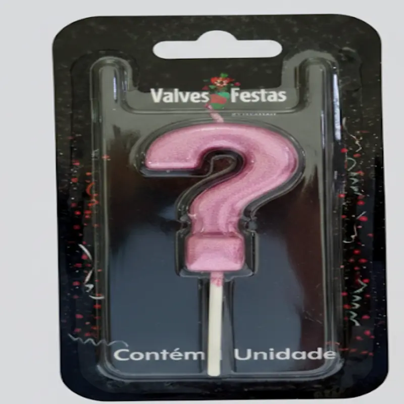 Vela Valves Metalizada Interrogacao Rosa