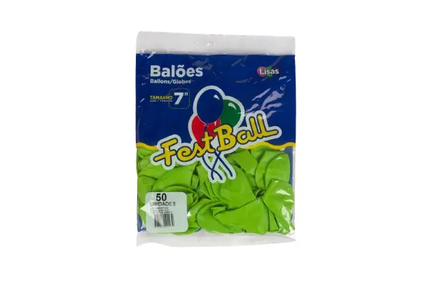 Balao Liso 7 C/50 Verde Limao