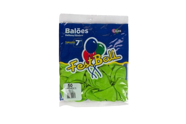 Balao Liso 7 C/50 Verde Limao
