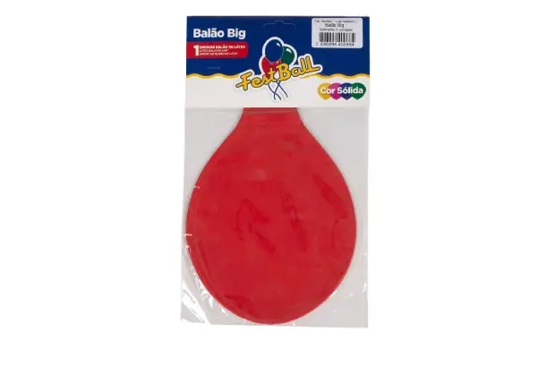 Balao Big Liso Festball C/1 Vermelho