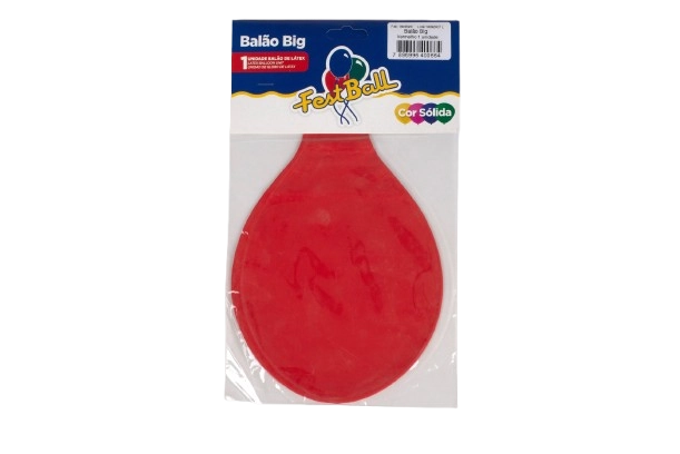 Balao Big Liso Festball C/1 Vermelho