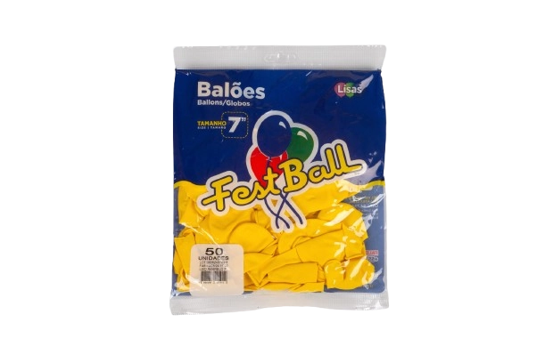 Balao Amarelo Liso Festball N7 C 5