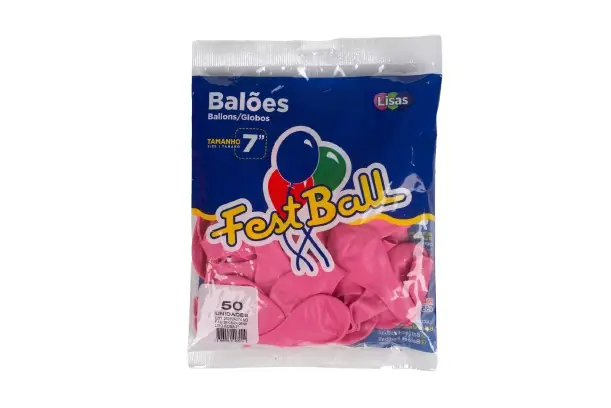 Balao Liso Festball 7 C/50 Rosa
