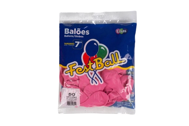 Balao Liso Festball 7 C/50 Rosa