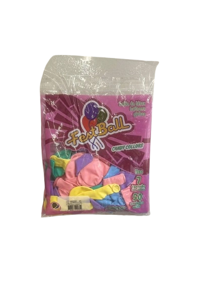 Balao Liso 8 C/50 Sortido Candy Festball