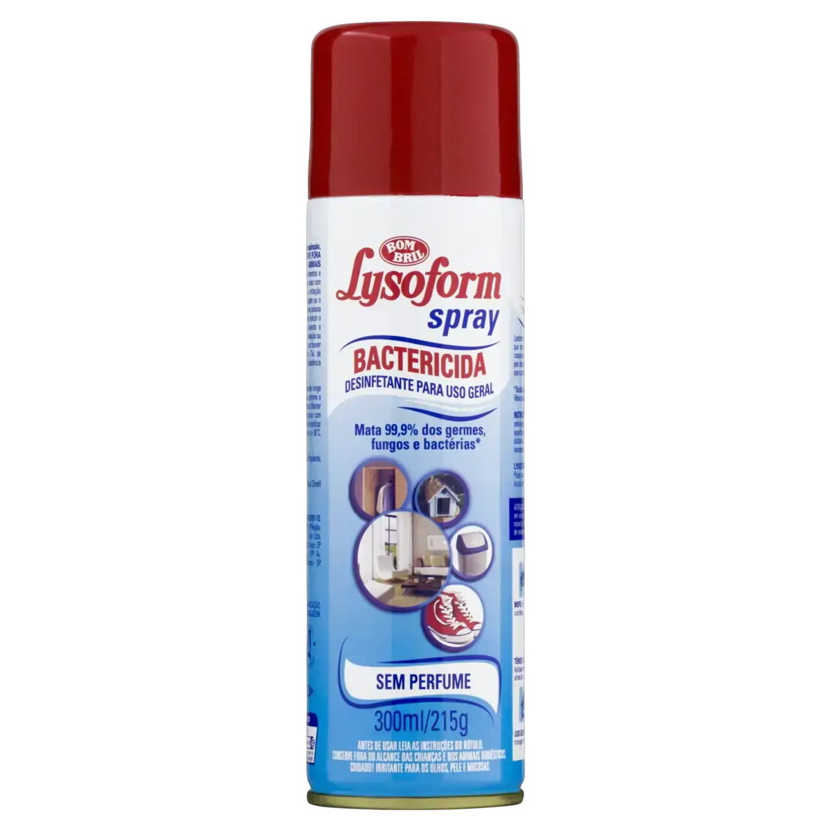 Desinfetante Spray Bactericida Sem Perfume Lysoform Frasco 300ml