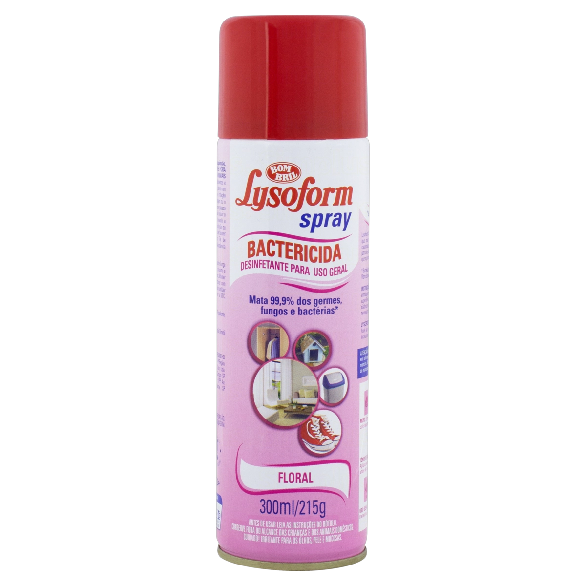Desinfetante Spray Bactericida Floral Lysoform Frasco 300ml