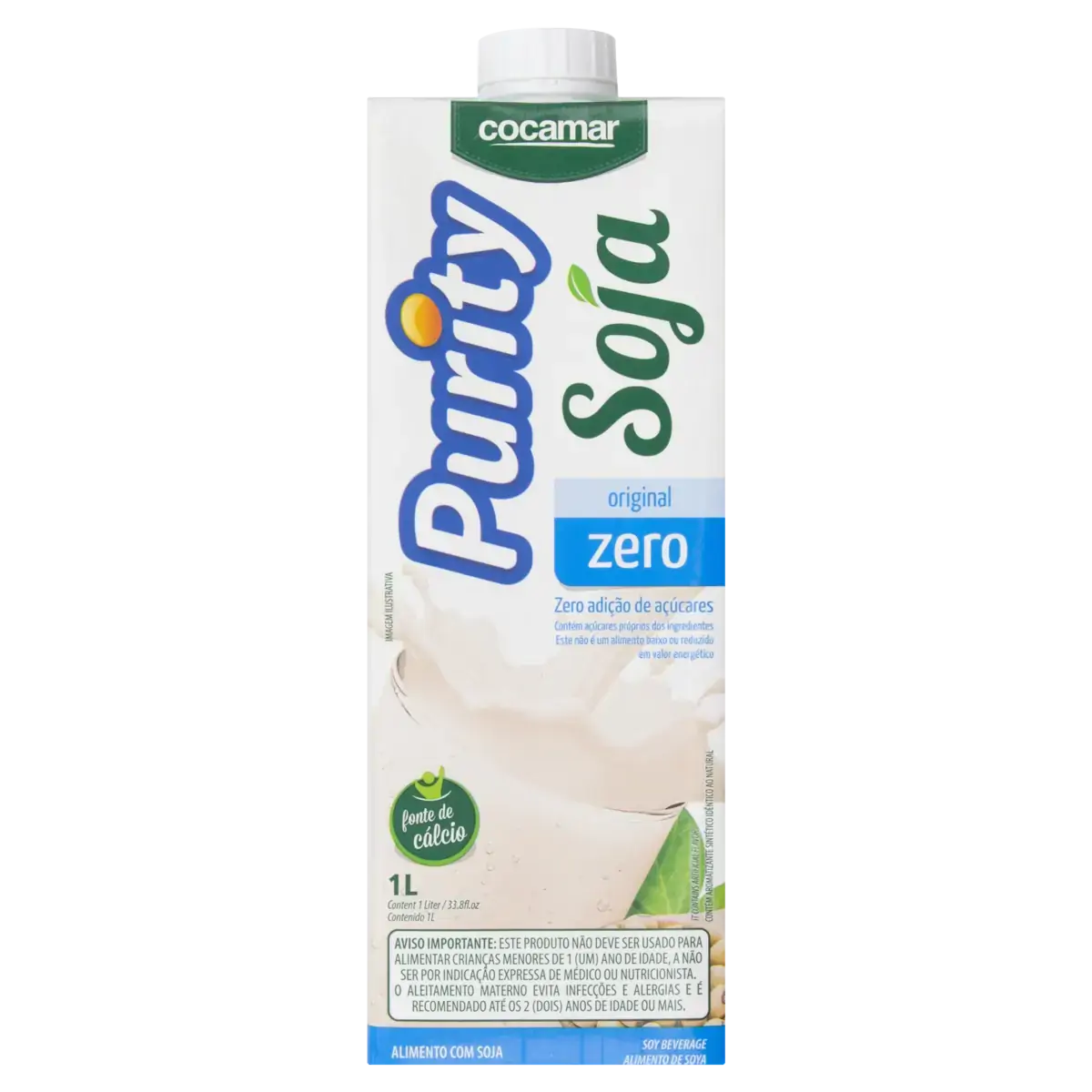 Bebida à Base De Soja Original Zero Adição De Açúcar Purity Caixa 1l