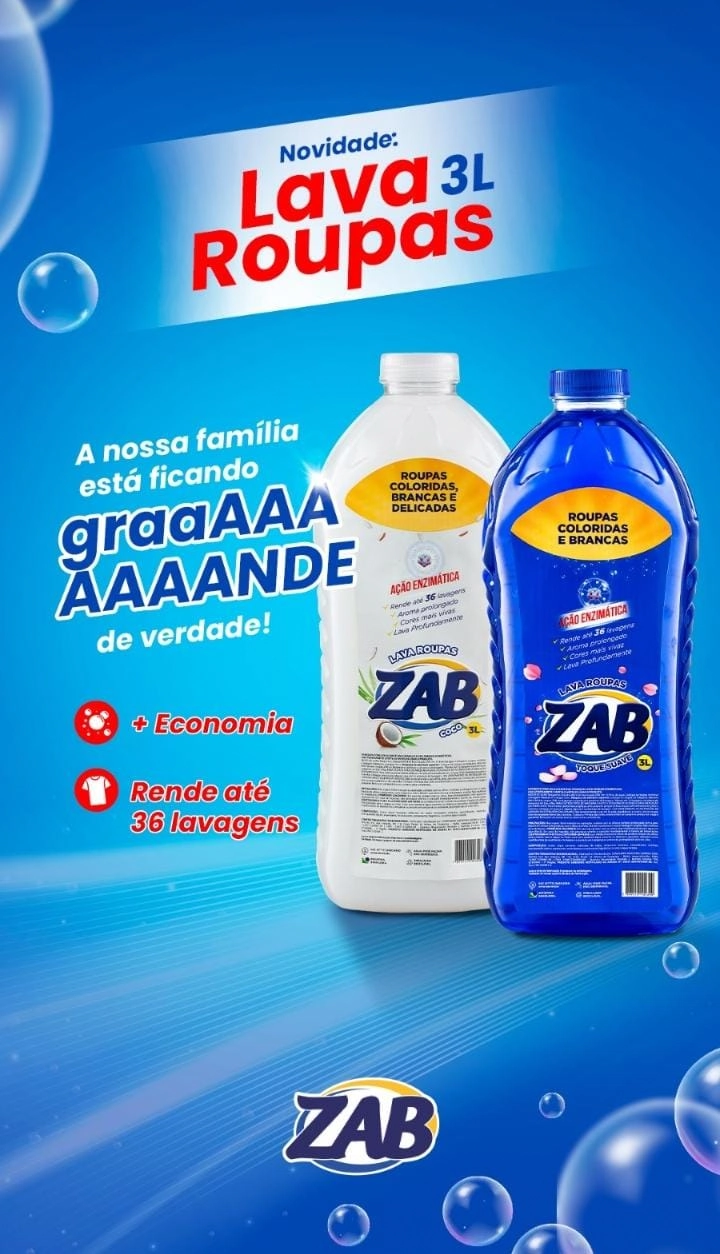 Lava Roupas Liq. Zab 3lt Coco