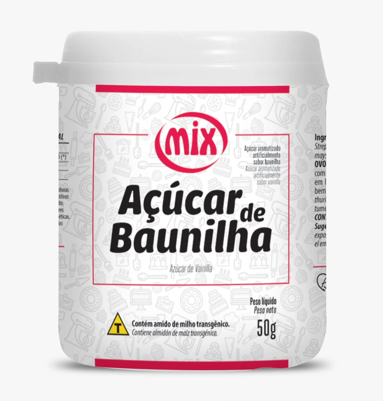 Açúcar De Baunilha Com 50g Mix
