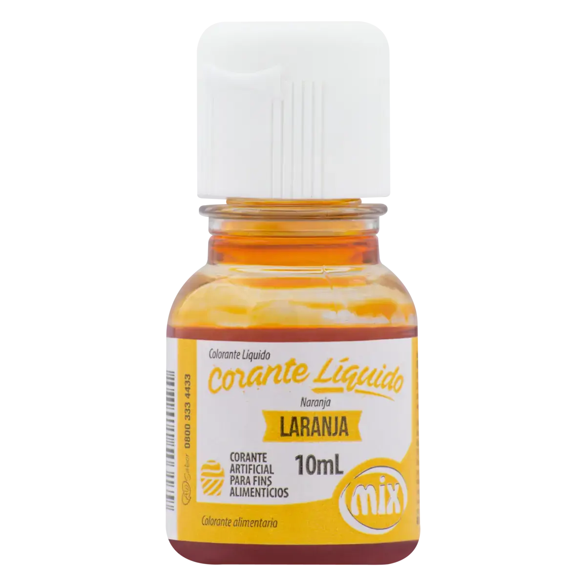 Corante Alimentício Líquido Laranja Mix Frasco 10ml