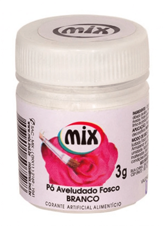 Corante Po Branco Aveludado Fosco 3g Mix