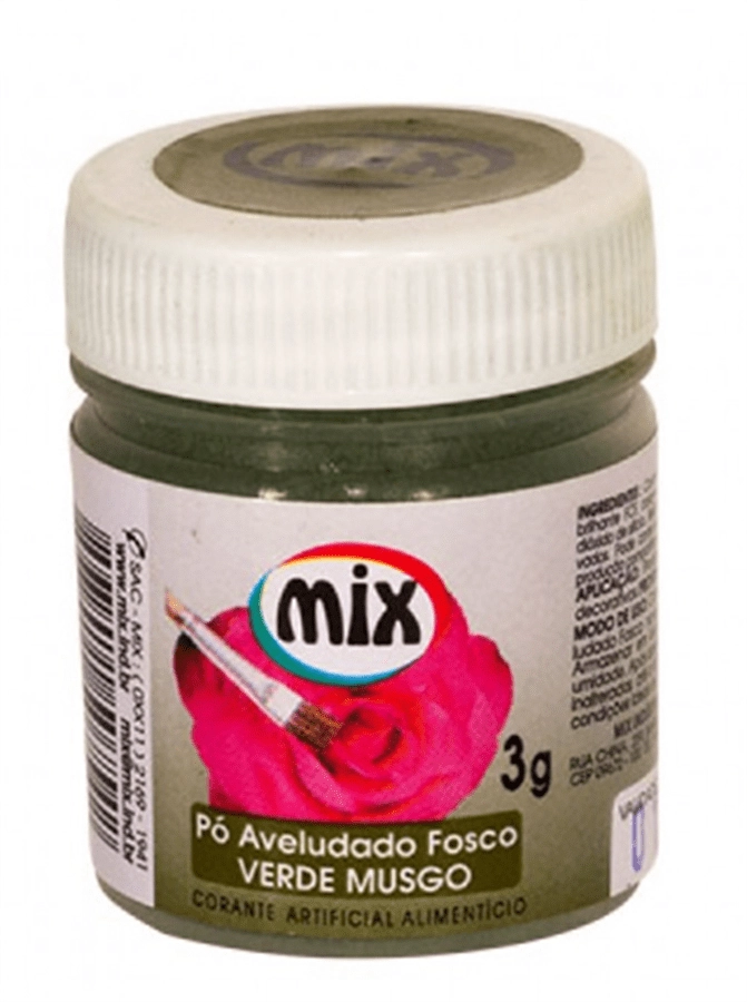 Corante Po Verde Musgo Aveludado Fosco 3g Mix