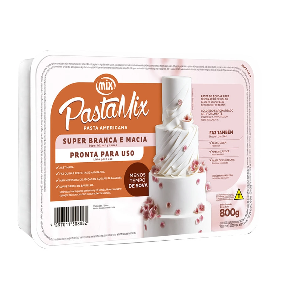 Pad.pasta Americana Color Branca 800g