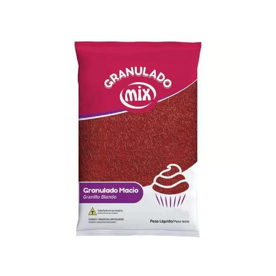 Granulado Mix Festas Vermelho 500g