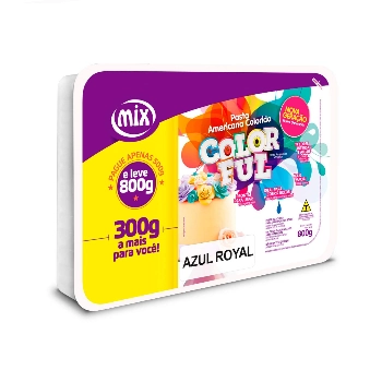 Pasta Americana Color Ful Azul Royal 800g Mix