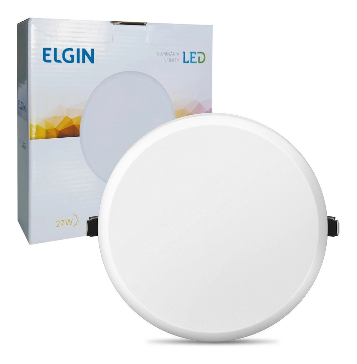Plafon Redondo Infinity 27w Biv Branco Frio Elgin