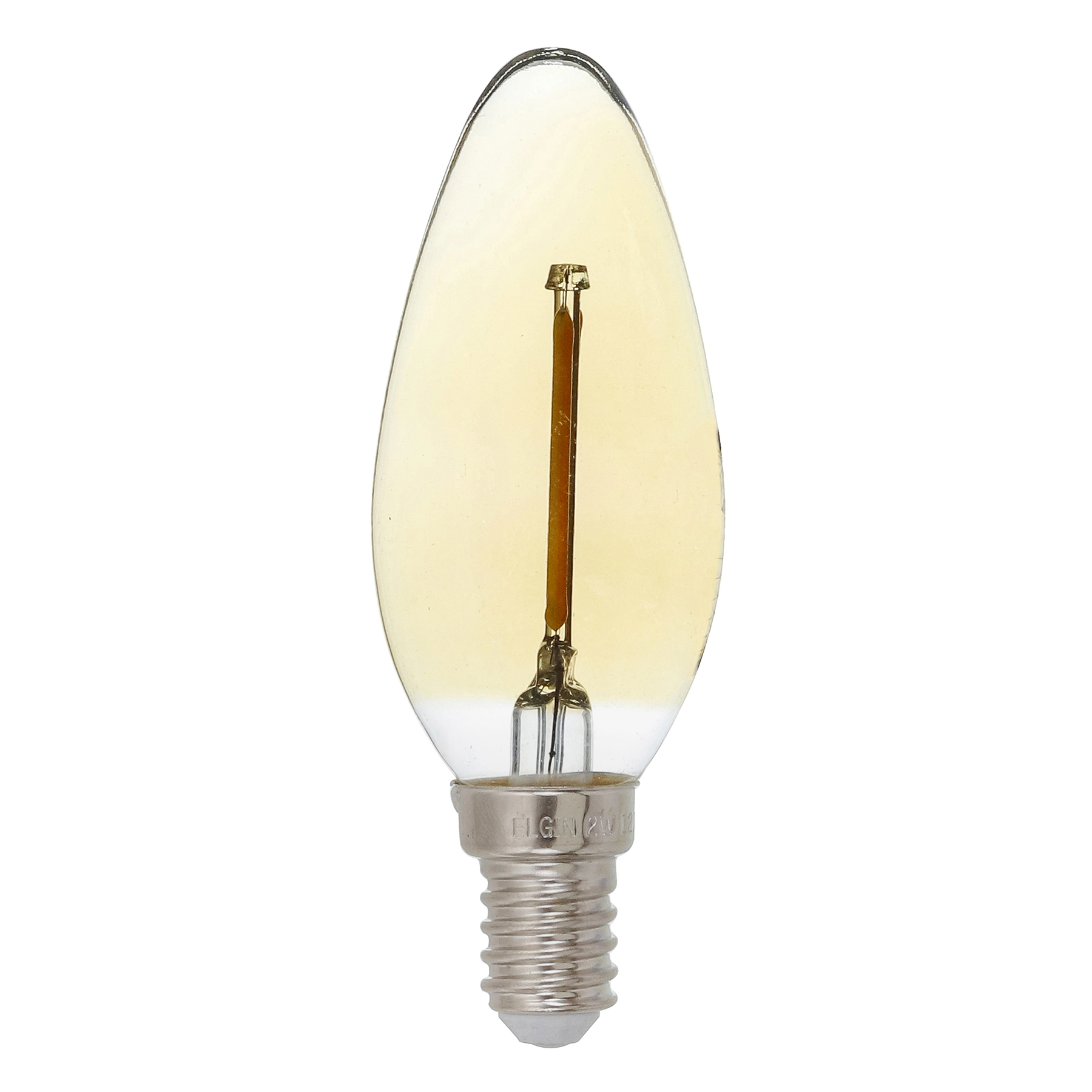Lâmpada de LED Filamento E14 Vela 2W 180lm Luz Âmbar 127V Elgin