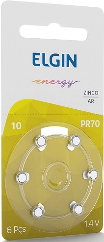 Bateria Zinco Ar Elgin 1,4v 10/230 Ap Aud Pr 70 Blc/6