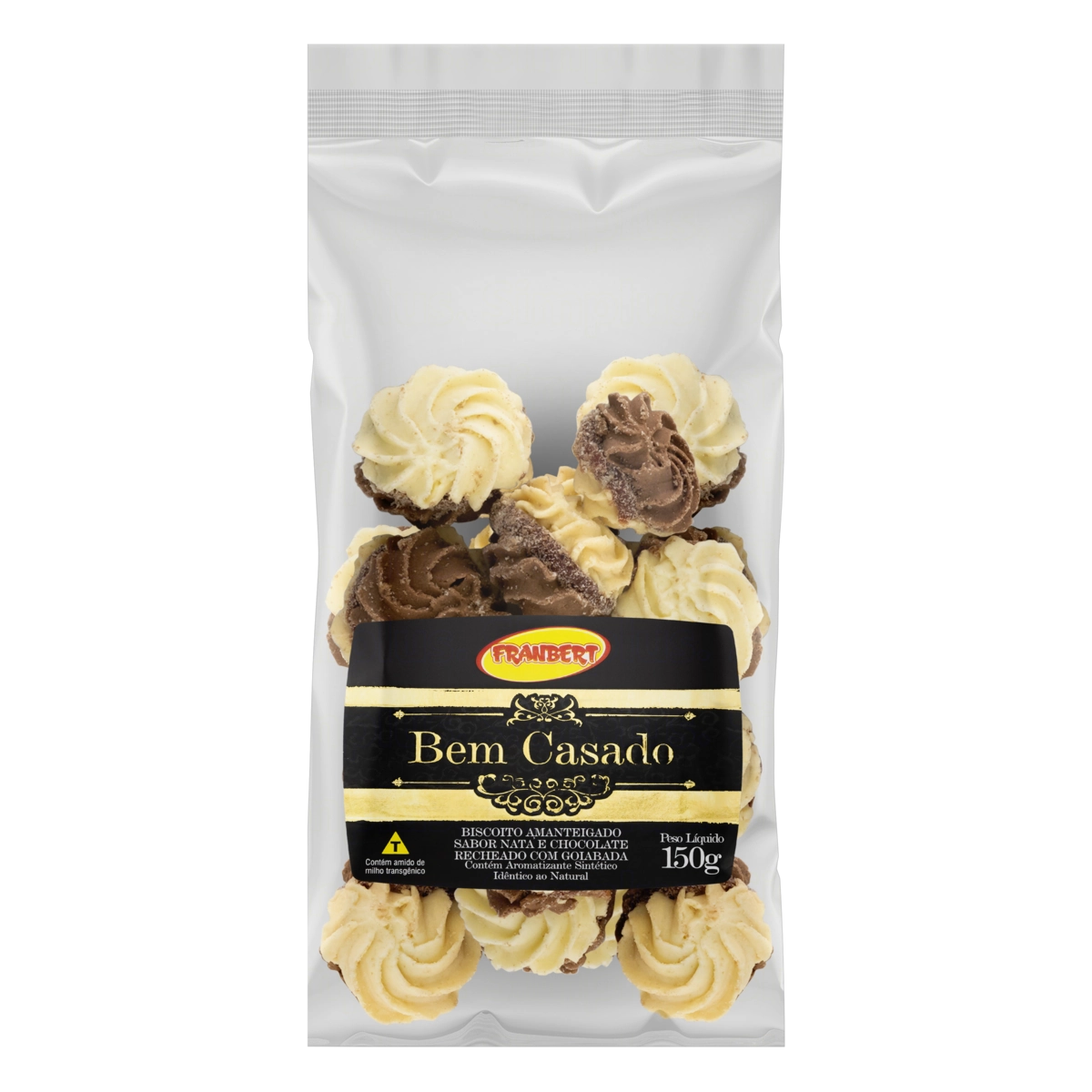 Biscoito Amanteigado Bem Casado Franbert Pacote 150g
