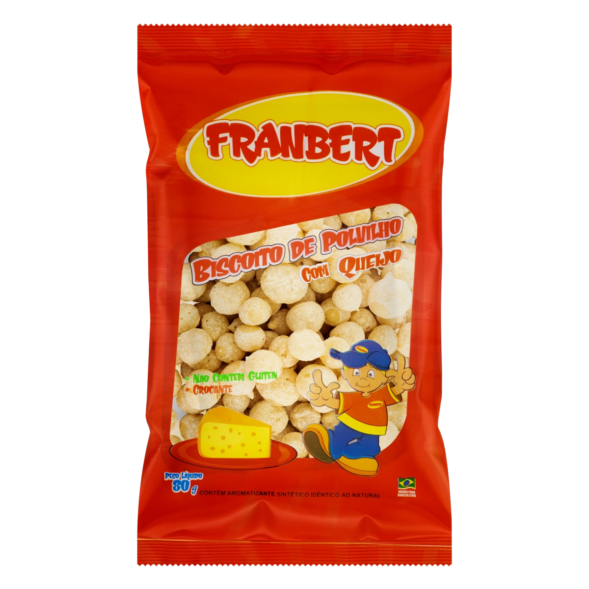 Biscoito De Polvilho Queijo Franbert Pacote 80g