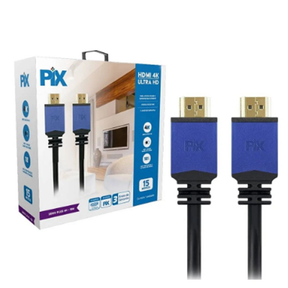 Cabo Hdmi 2.0 15m: Resolução Ultra Hd