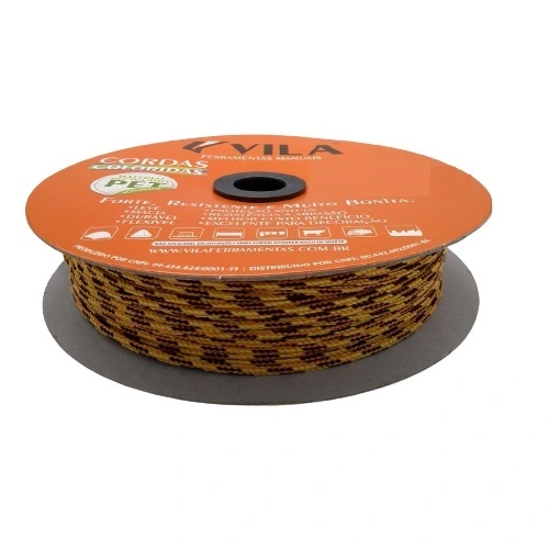 Corda Carretel Trancada Pet 4mm (217m) Colorida Vila - Unico