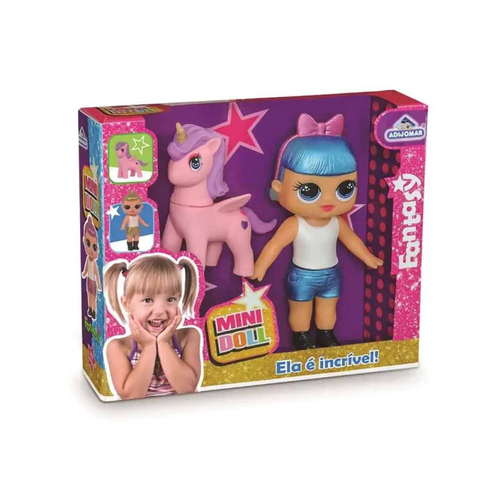 Mini Doll Fantasy Rf:0416 Boneca C/ Unic Adijomar