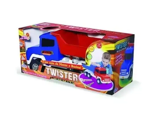 Caminhão Caçamba Twister Sound Faz Barulho do Motor e Buzina 58 Cm, Adijomar 802, +3 Anos - 106359