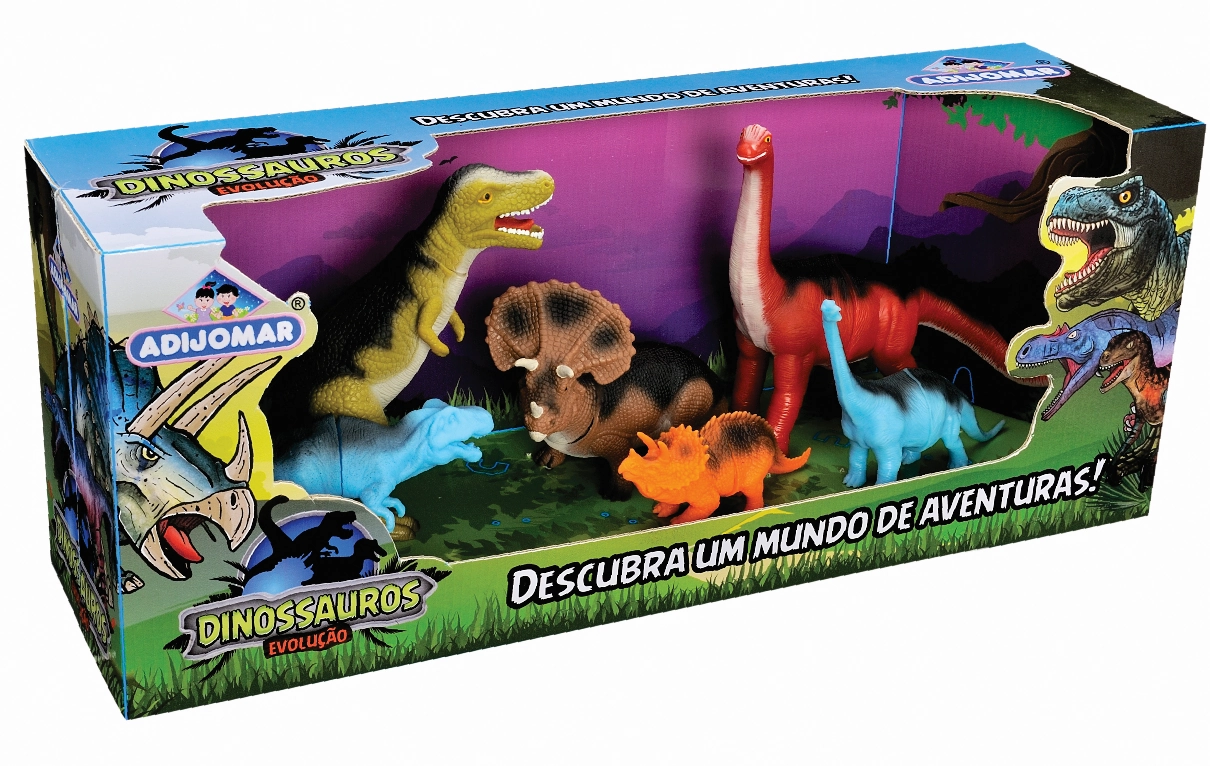 Kit Dinossauros Evolução 6 Peças - Adijomar