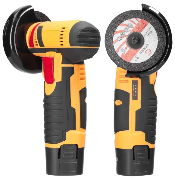 Lixadeira Esmerilhadeira Portátil Recarregável Sem Fio 2 Baterias 12v Cor Amarelo