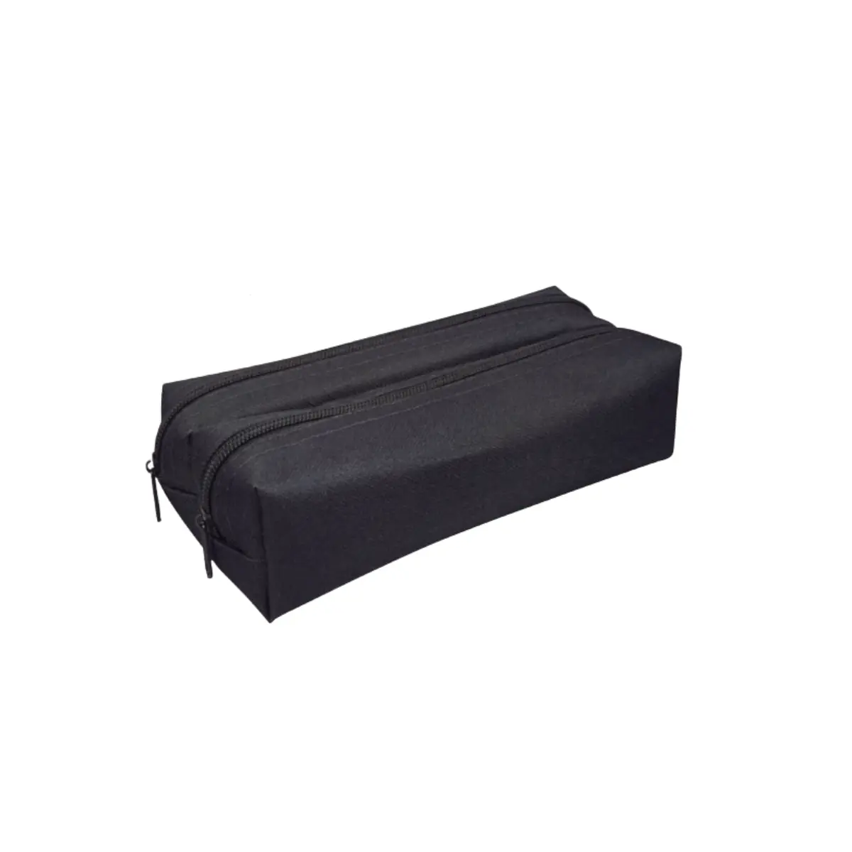 Estojo Esc Md Duplo Nylon Preto