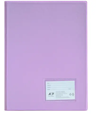 Pasta Catalogo C/50 Plasticos 4 Colchetes Lilas Acp