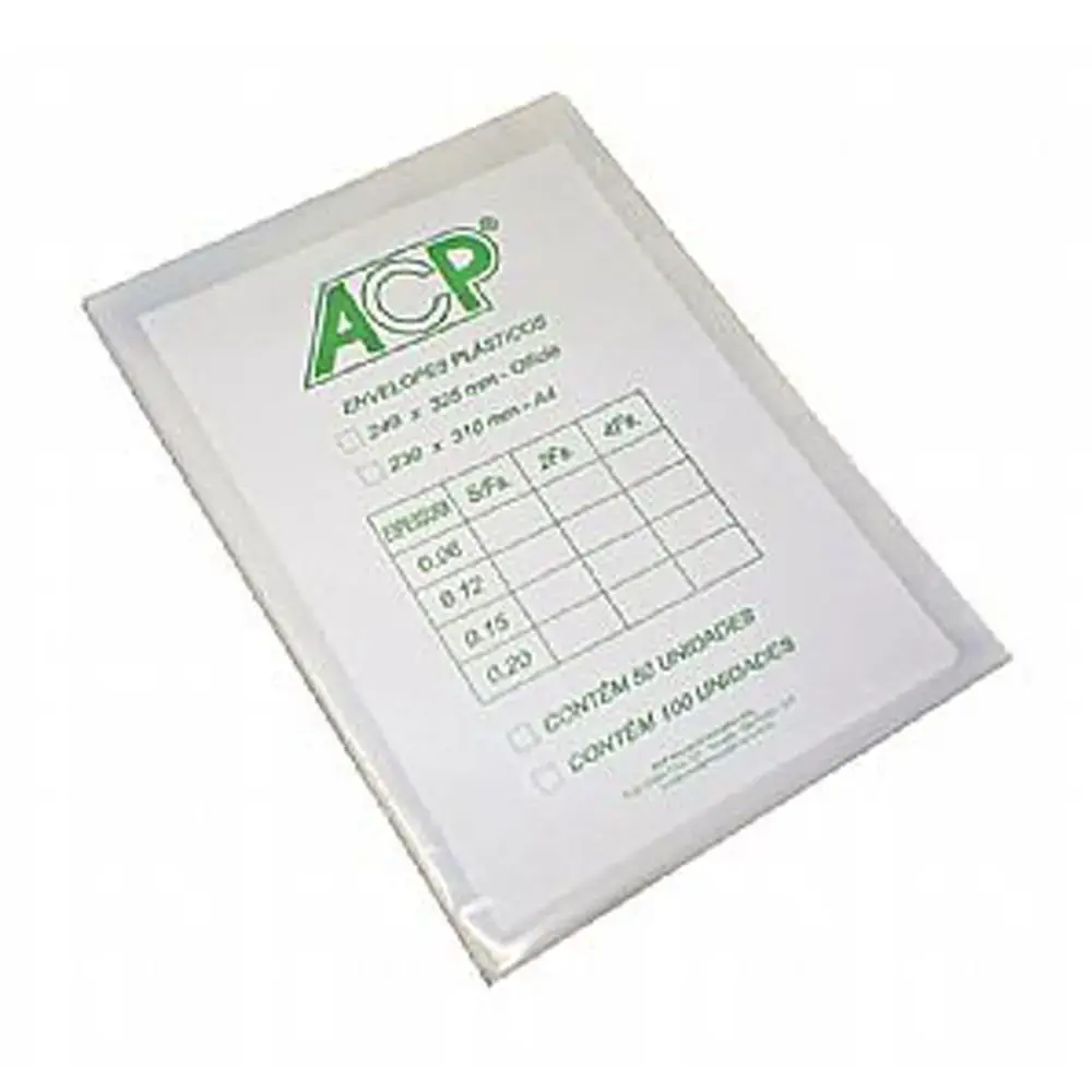 Envelope Plastico Medio C/4 Furos