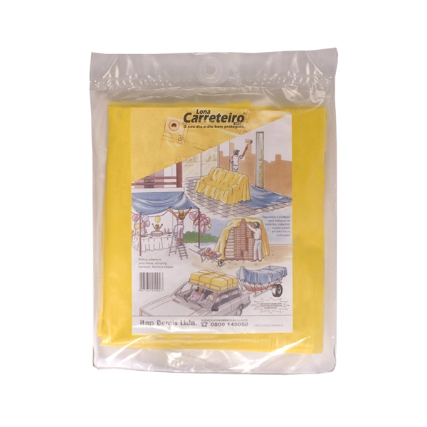 Lona Carreteiro P/ Camping 5x3cm Amarelo Plasitap
