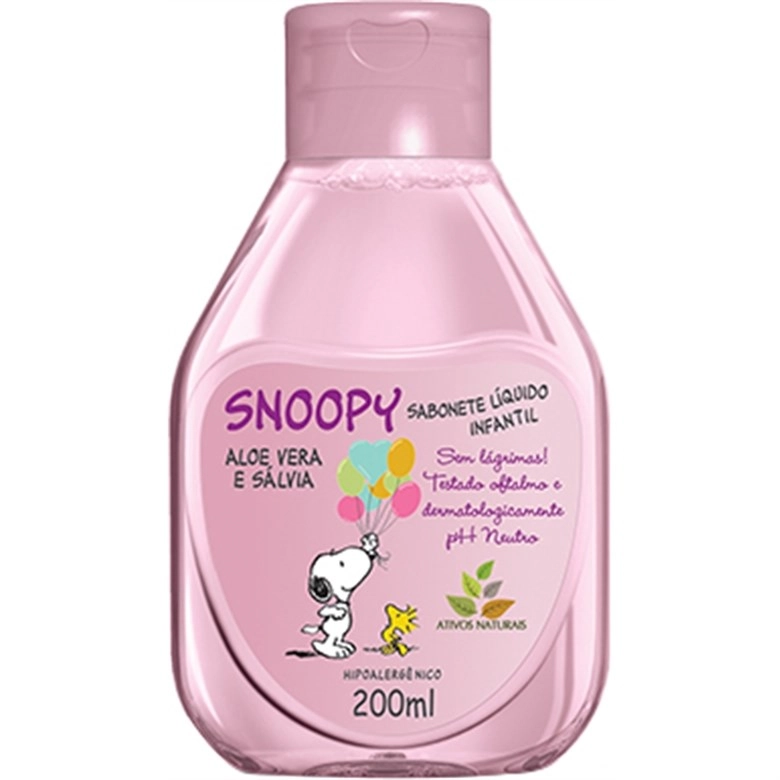 Sabonete Líquido Infantil Snoopy 200ml Aloé E Salvia Unit
